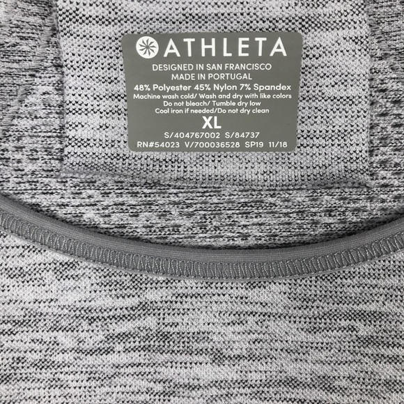 Athleta Agile Heather Gray Long Sleeve Crop Top - Picture 12 of 12